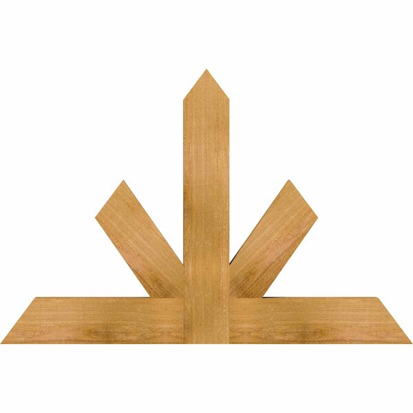 Ekena Millwork Saratoga Rough Sawn Timber Gable Bracket, Western Red Cedar, 36"W x 24"H x 2"D x 4"F, 16/12 Pitch GBW036X24X0204SAR00RWR - main